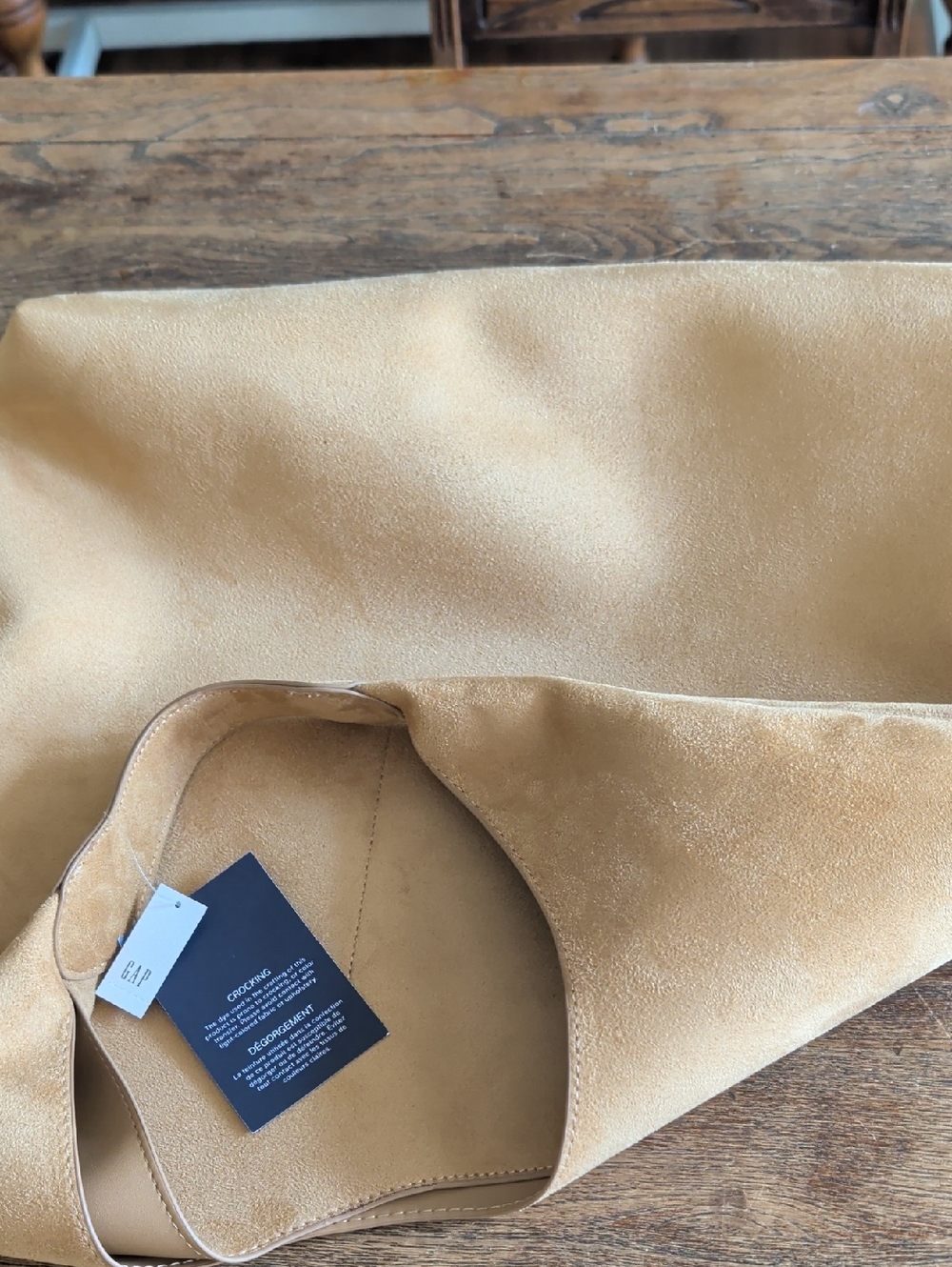 GAP Tan Suede-Look Shoulder Hobo Bag - Picture 4 of 7